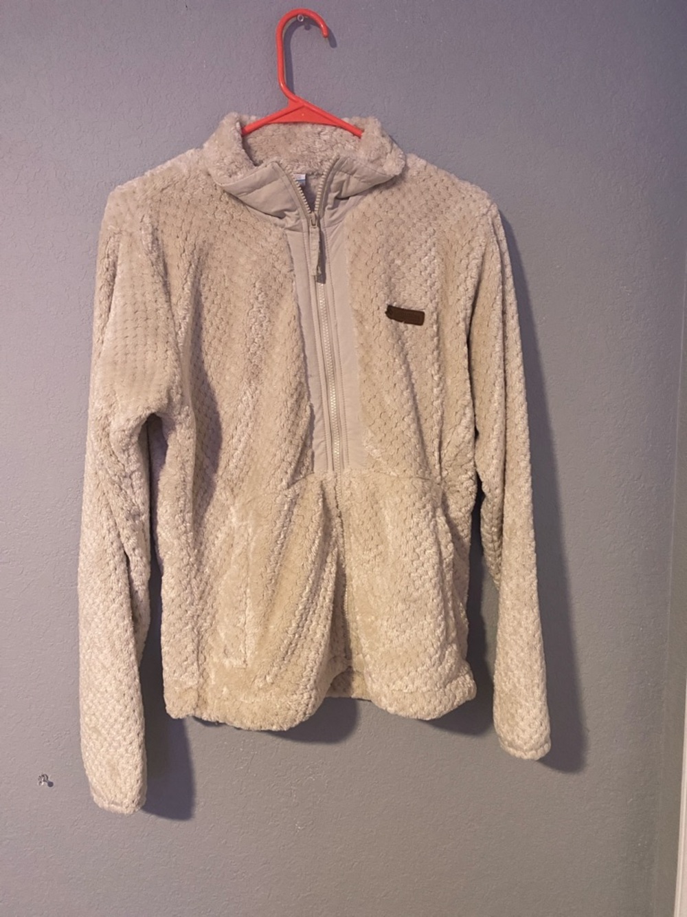 Cream Columbia Plush full zip Jacket